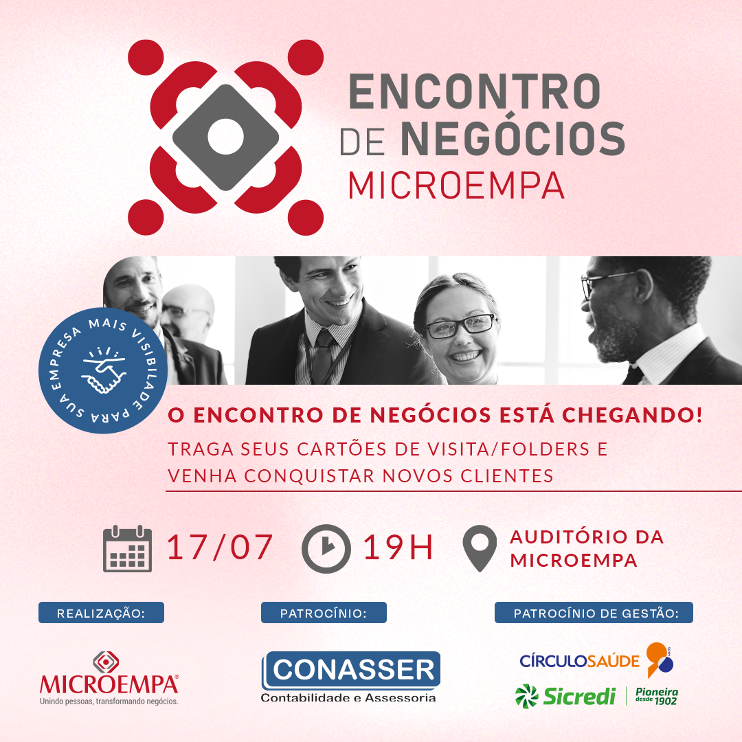 Microempa Encontro de Negócios patrocínio Conasser