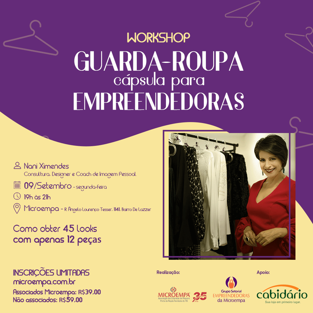 Workshop Guarda Roupa Cápsula para Empreendedoras