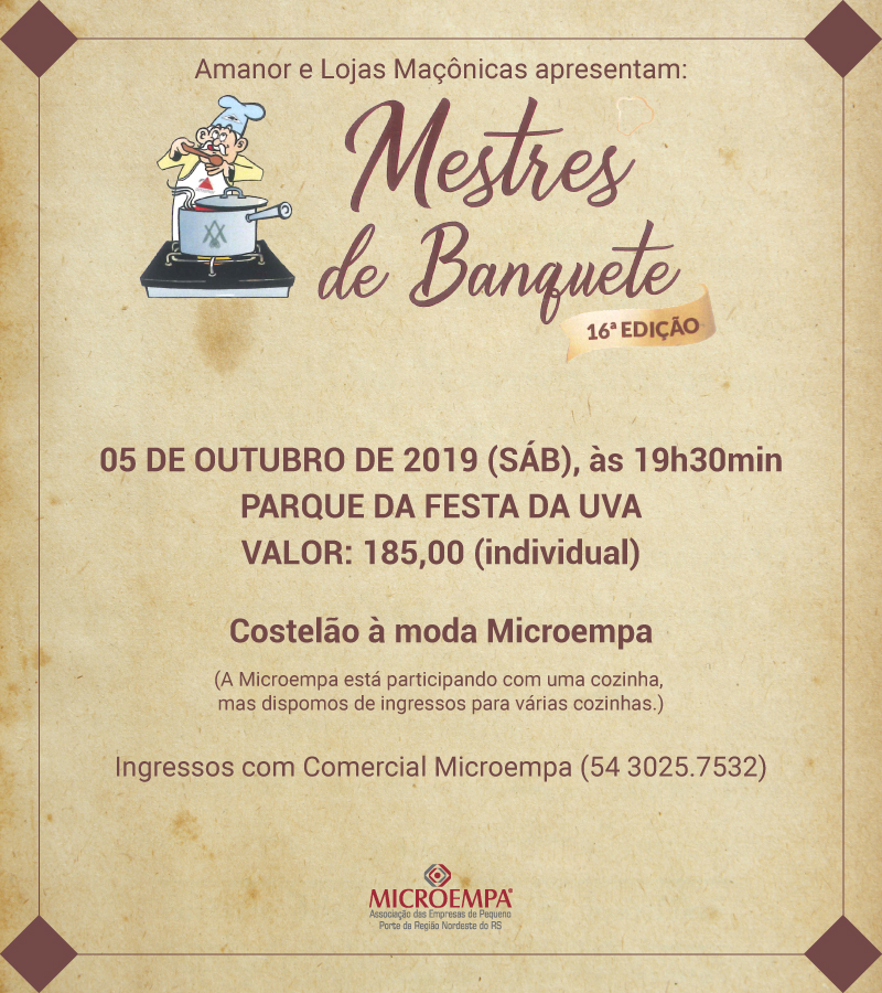 Mestres de Banquete - 16ª Edição!