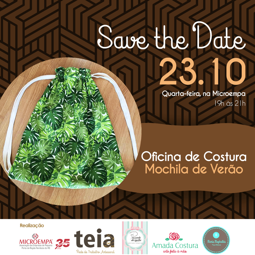 Oficina de Costura - Mochila de Verão