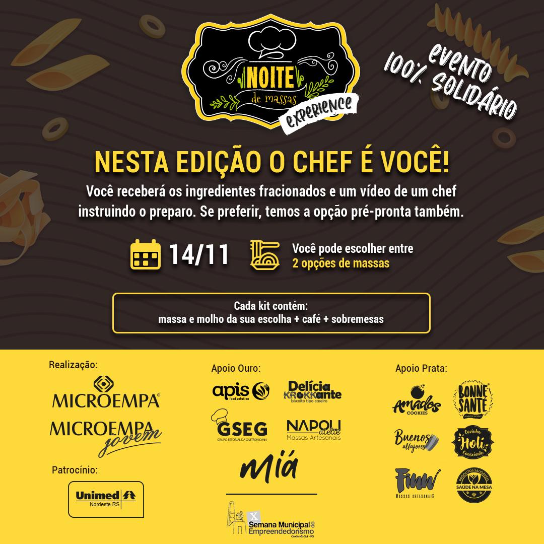 Noite de Massas Experience!