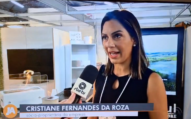 Cristiane da Roza, sócia da Stul em entrevista para o Jornal do Almoço