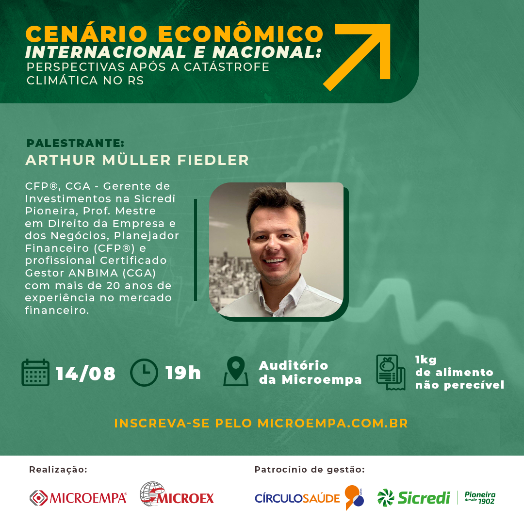 Cenário econômico internacional e nacional: perspectivas após a catástrofe climática no RS