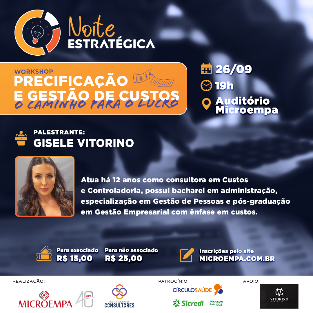 Worshop: Precificação e gestão de custos- O Caminho para o lucro