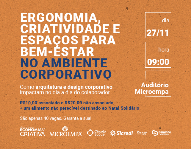 Palestra Ergonomia Criatividade e Espaços para o Bem-Estar no Ambiente Corporativo