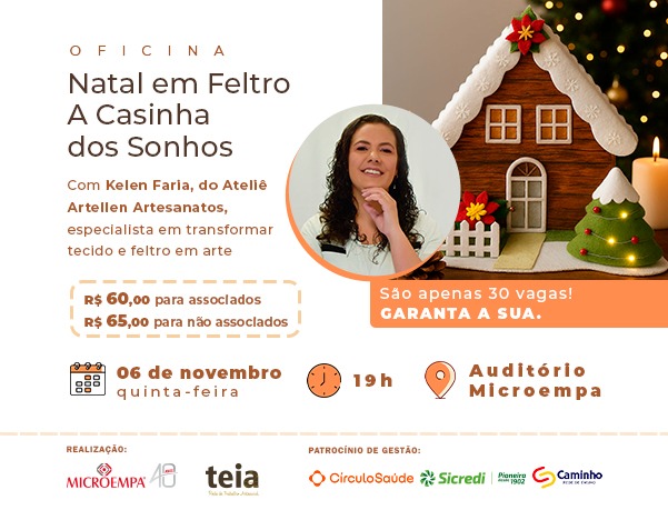 Oficina Natal em Feltro – A Casinha dos Sonhos