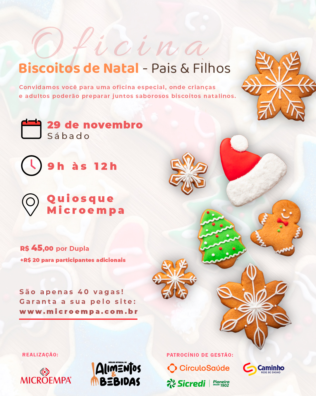 🎄 Oficina de Biscoitos de Natal – Pais & Filhos 🍪