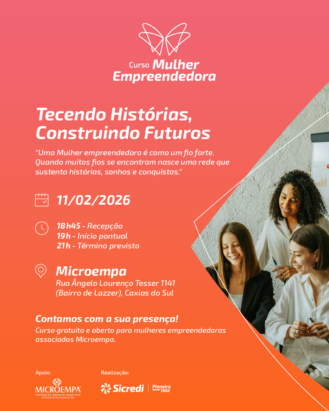 Curso Mulher Empreendedora Sicredi | Encontro de Sensibilização